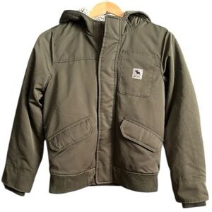 Abercrombie Kids Olive Puffer Winter Jacket
